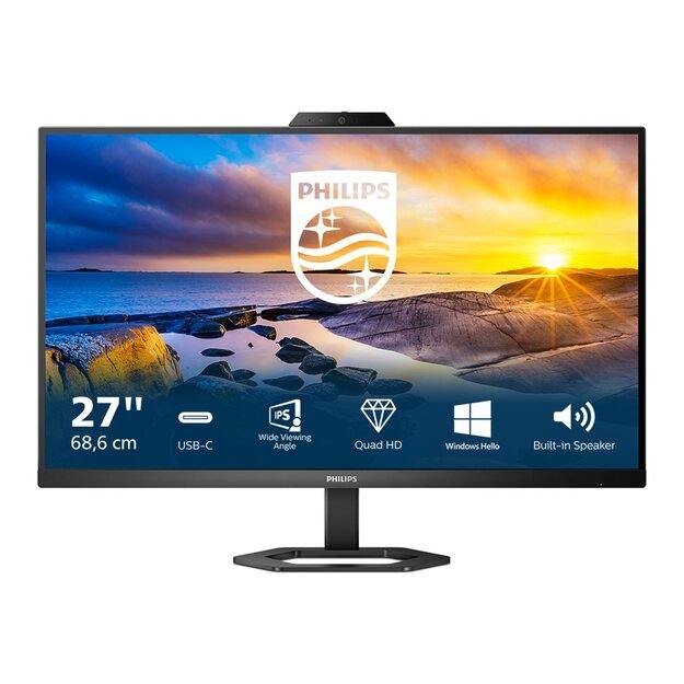 PHILIPS 27E1N5600HE/00 27inch with webcam WQHD IPS 75Hz 4ms 300cd/m2 HDMI USB-C 3.2 USB HUBx4