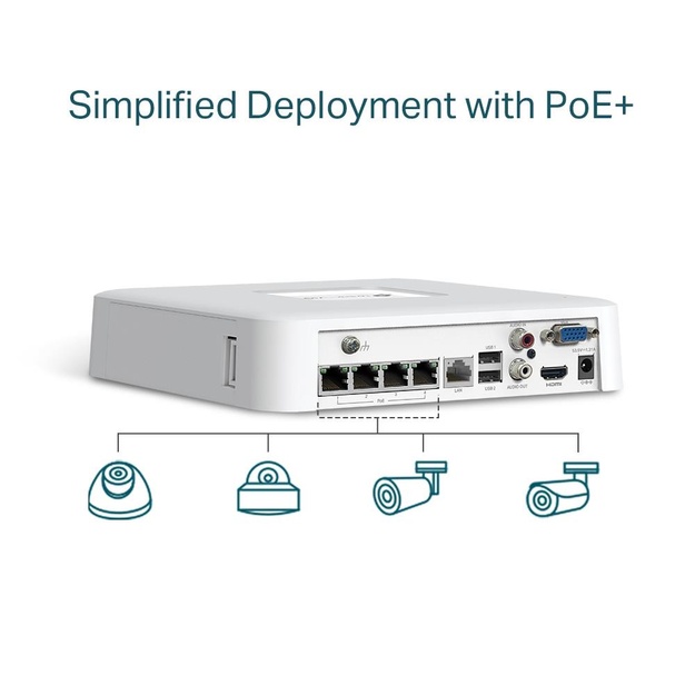 Vaizdo įrašymo įrenginys 4CH VIGI NVR1104H-4P TP-LINK