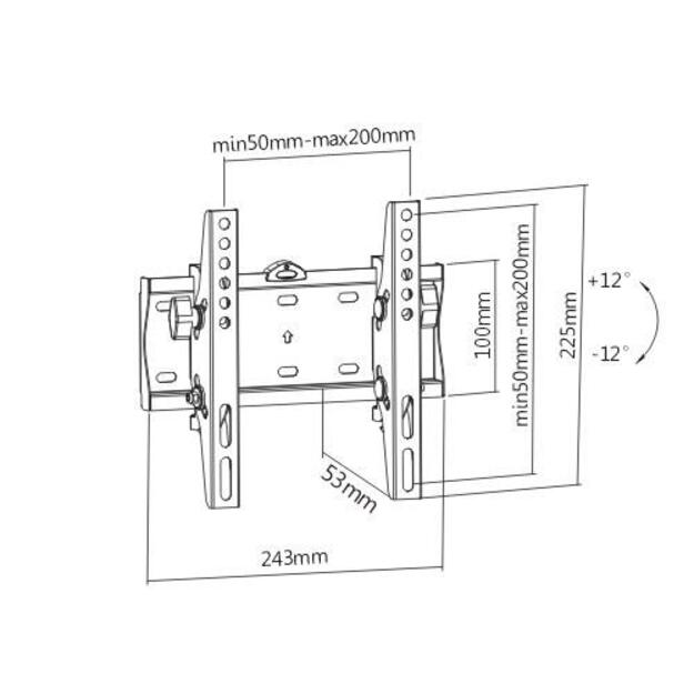 TV SET ACC WALL MOUNT 23-42 /WM-42T-02 GEMBIRD