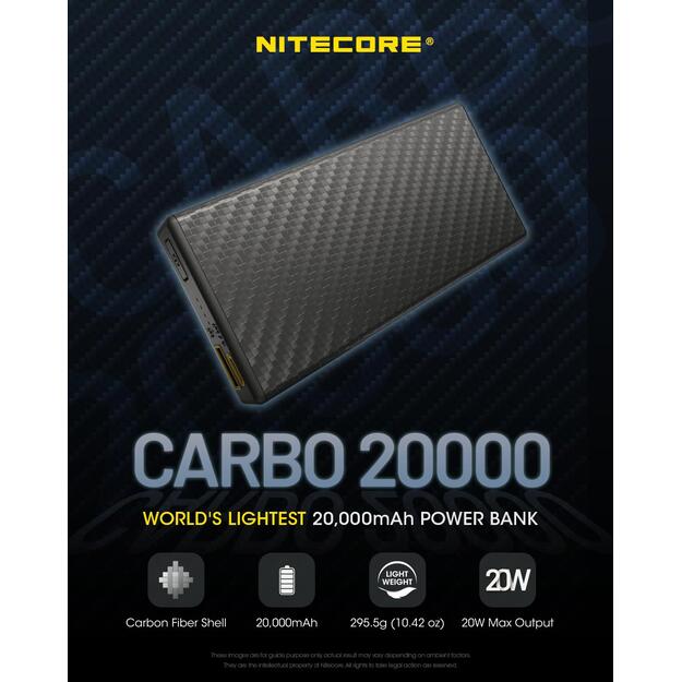POWER BANK 20000MAH/CARBO20000 NITECORE 8
