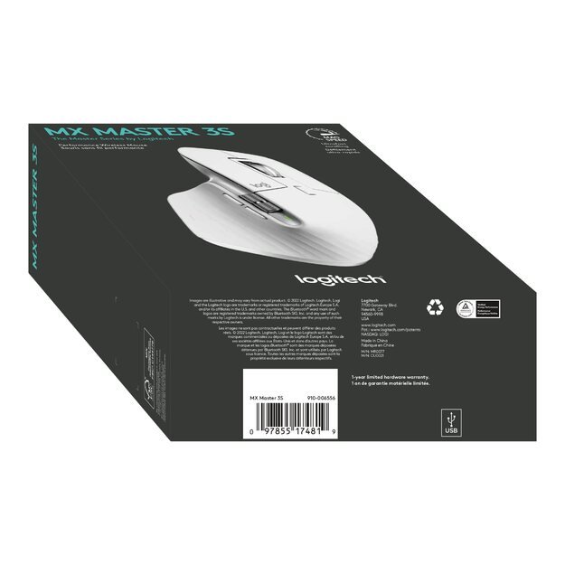 Kompiuterinė pelė belaidė BLUETH LASER MX MASTER3S/PALE GREY 910-006560 LOGITECH