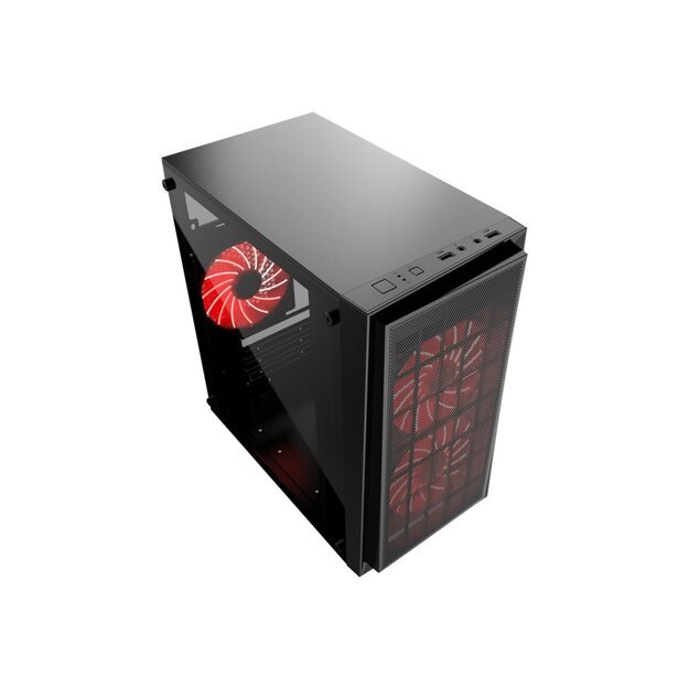 GEMBIRD CCC-FORNAX-950R Gaming design PC case 3 x 12 cm fans red