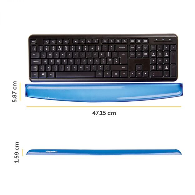 KEYBOARD ACC WRIST SUPPORT/BLUE 9113709 FELLOWES 1