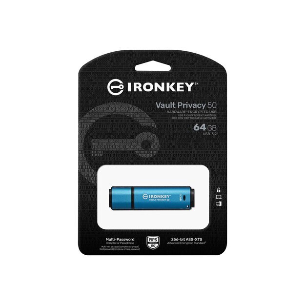 MEMORY DRIVE FLASH USB3.2 64GB/IKVP50/64GB KINGSTON