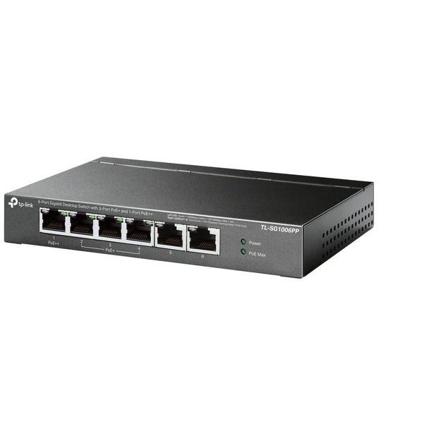 Komutatorius 6PORT 3POE+ 1POE++ TL-SG1006PP TP-LINK