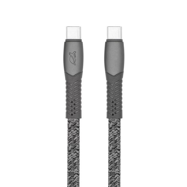 CABLE USB-C TO USB-C 1.2M/GREY PS6105 GR12 RIVACASE