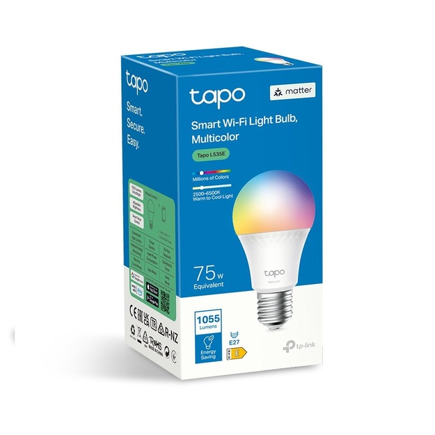 Išmanioji lemputė TP-LINK 8.6W 1055 Lumen 6500 K 240V Beam angle 220 degrees TAPO L535E