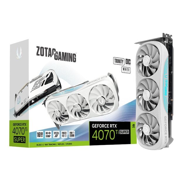 ZOTAC GAMING GeForce RTX 4070TI SUPER Trinity OC White Edition 16GB
