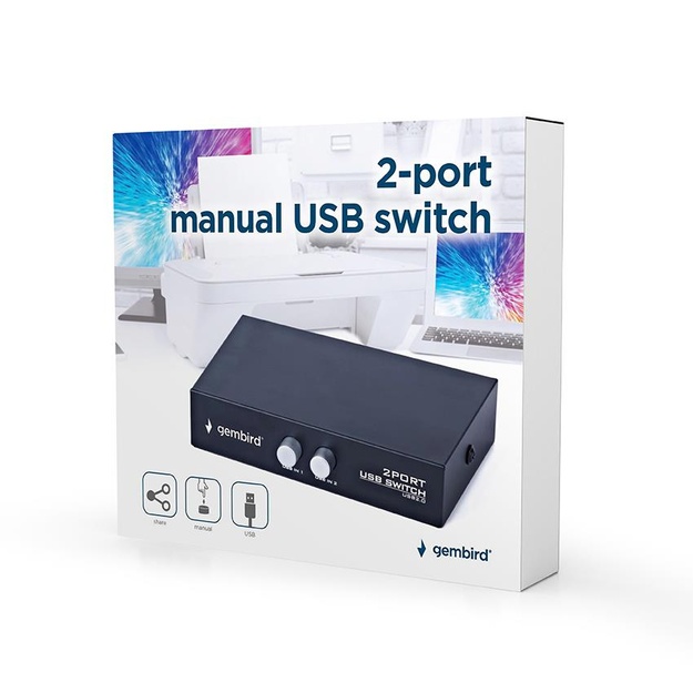 I/O SWITCH USB 2P/DSU-21 GEMBIRD