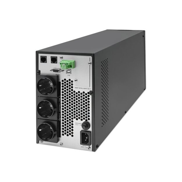 QOLTEC 52281 Uninterruptible Power Supply UPS / 2kVA / 2000W / Power factor 1.0 / LCD / EPO / USB / Online 3