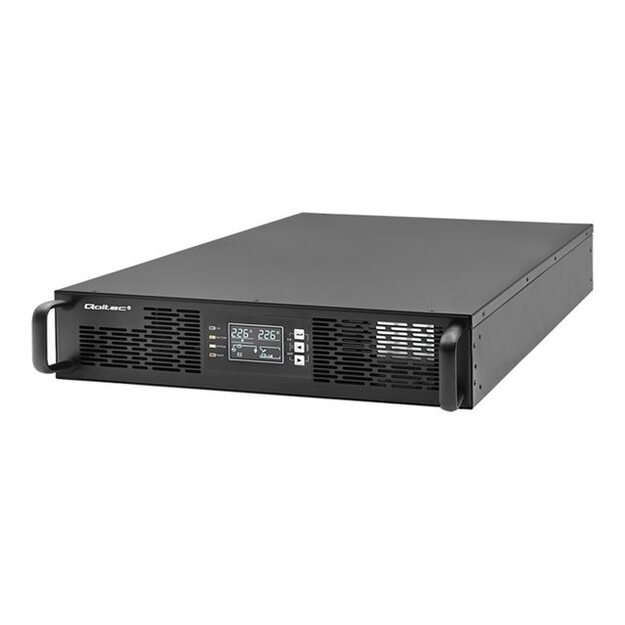 QOLTEC 52286 Uninterruptible Power Supply UPS for RACK / 2.4kVA / 2400W / Power factor 1.0 / LCD / EPO / USB / On line