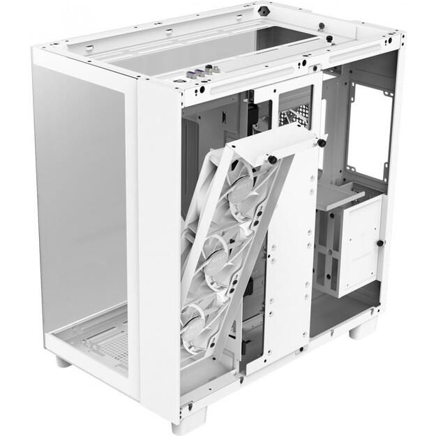 Case|NZXT|H9 FLOW|MidiTower|Case product features Transparent panel|Not included|ATX|MicroATX|MiniITX|Colour White|CM-H91FW-01