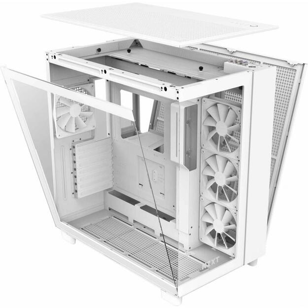 Case|NZXT|H9 FLOW|MidiTower|Case product features Transparent panel|Not included|ATX|MicroATX|MiniITX|Colour White|CM-H91FW-01