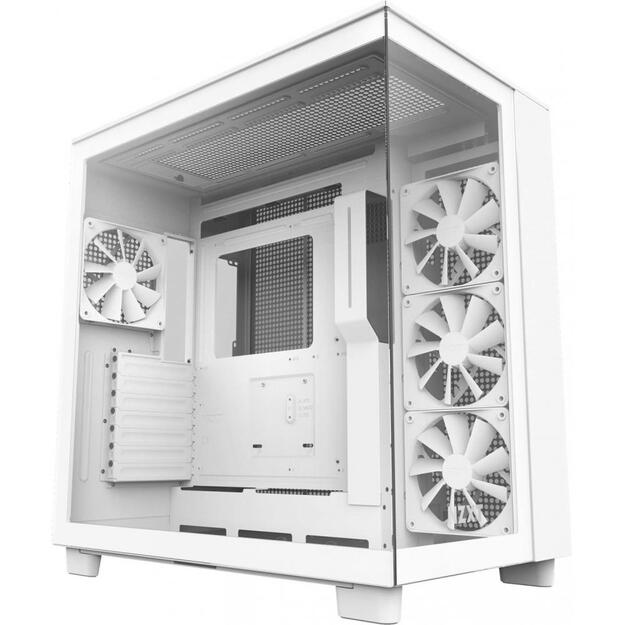 Case|NZXT|H9 FLOW|MidiTower|Case product features Transparent panel|Not included|ATX|MicroATX|MiniITX|Colour White|CM-H91FW-01