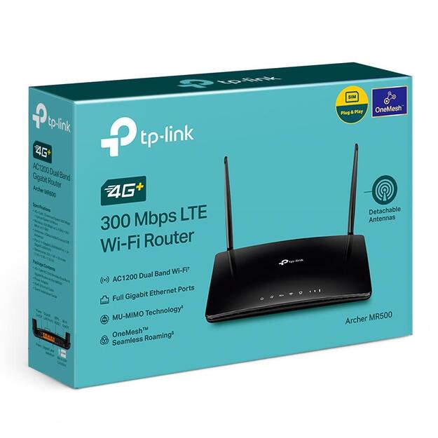 WRL ROUTER 1200MBPS 1000M 4P/DUAL BAND ARCHER MR500 TP-LINK