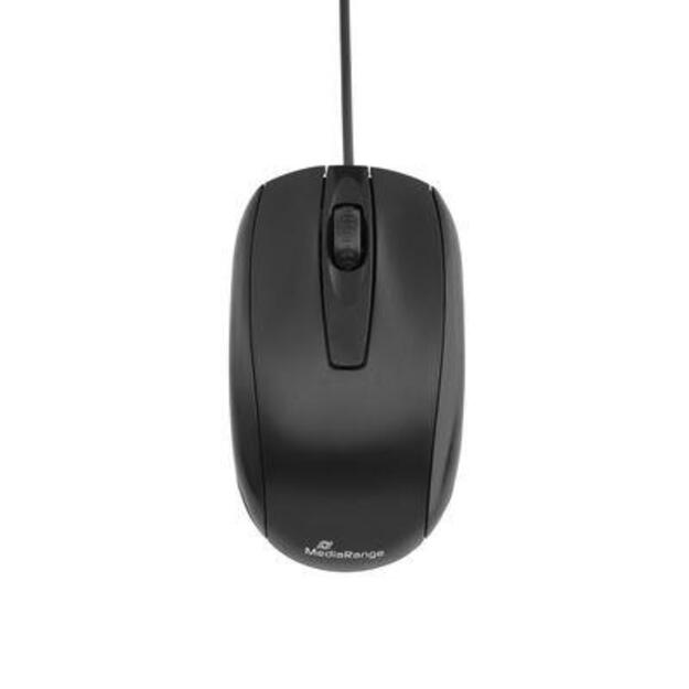 MOUSE USB OPTICAL BLACK/3-BUTTON MROS210 MEDIARANGE 4