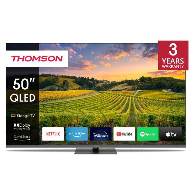 TV Set|THOMSON|50 |4K/Smart|QLED|3840x2160|Bluetooth|Google TV|50QG5C14