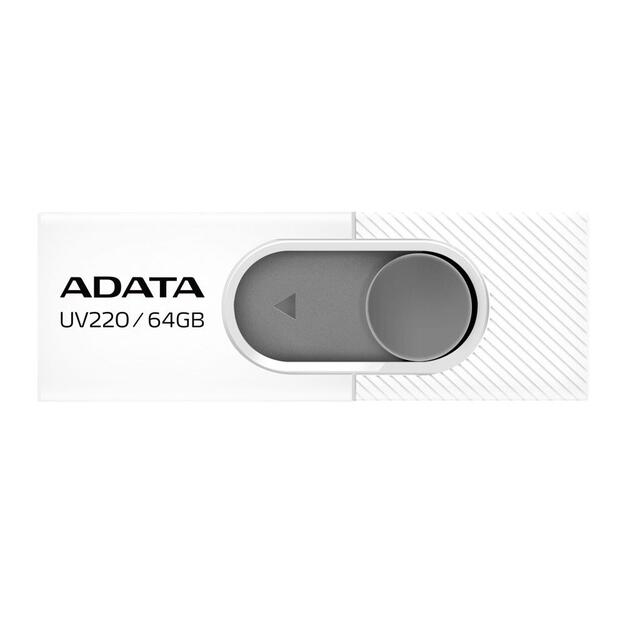 MEMORY DRIVE FLASH USB2 64GB/WHITE AUV220-64G-RWHGY ADATA