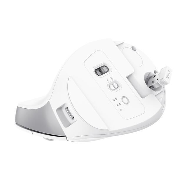 MOUSE USB OPTICAL WRL BAYO+/ERGONOMIC WHT 25399 TRUST 11