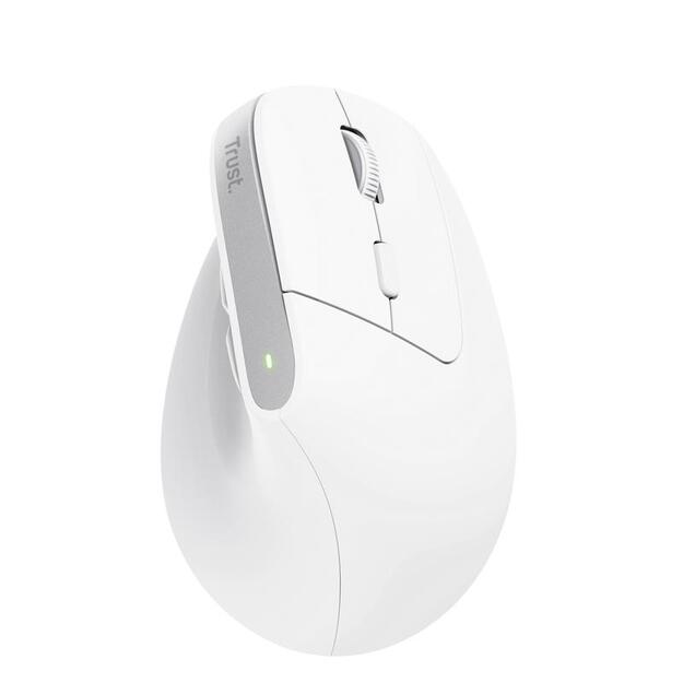 MOUSE USB OPTICAL WRL BAYO+/ERGONOMIC WHT 25399 TRUST