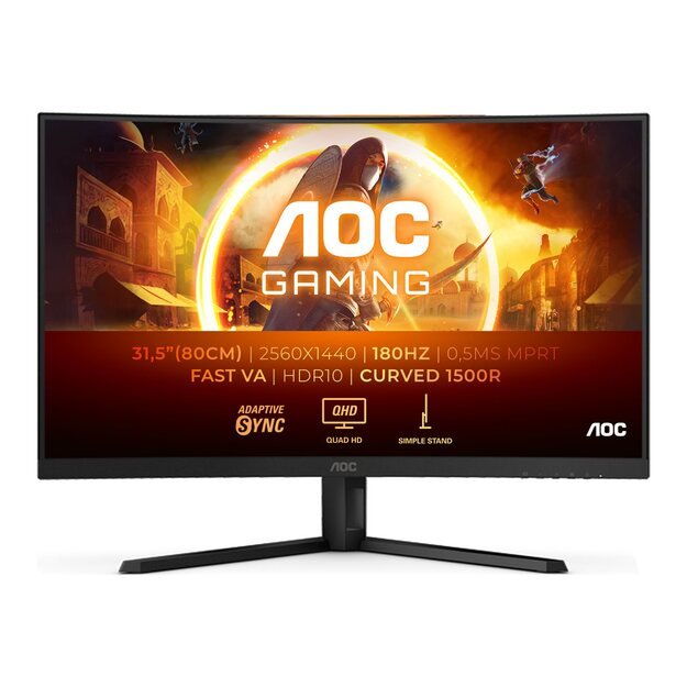 AOC CQ32G4VE 31.5inch Curved 2560x1440 0.5 ms HDMI DP Black/Grey