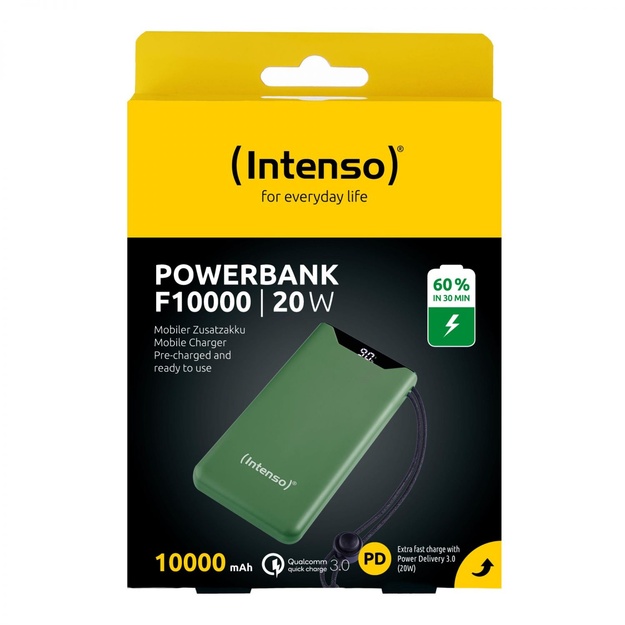 POWER BANK USB 10000MAH/GREEN 7332037 INTENSO