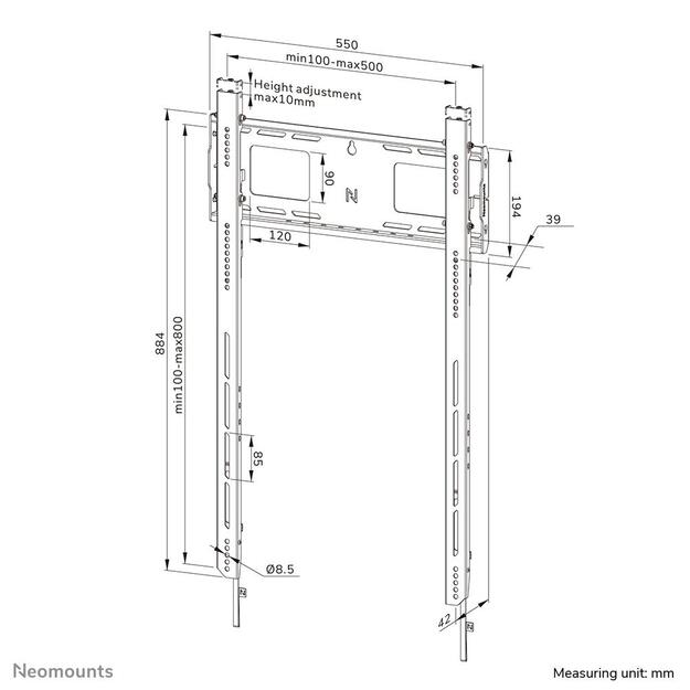 TV SET ACC WALL MOUNT/WL30-750BL18P NEOMOUNTS
