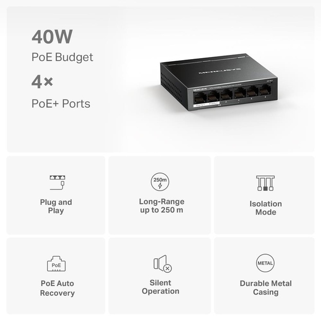 NET SWITCH 6PORT 10/100M/MS106LP MERCUSYS