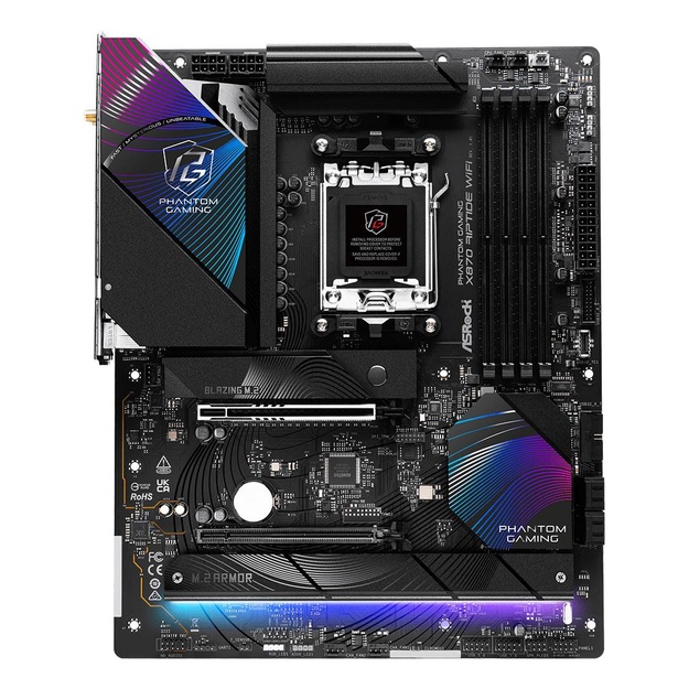 Mainboard|ASROCK|AMD X870|SAM5|ATX|Memory DDR5|Memory slots 4|1xPCI-Express 4.0 16x|1xPCI-Express 5.0 16x|4xM.2|1xHDMI|4xUSB 2.0|5xUSB 3.2|2xUSB-C|1xOptical S/PDIF|1xRJ45|2xAudio port|X870RIPTIDEWIFI