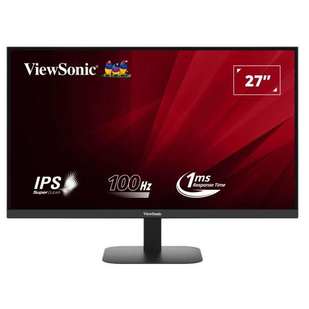 LCD Monitor|VIEWSONIC|VA2708-2K-HD|27 |4K|Panel IPS|2560x1440|100Hz|Matte|1 ms|Tilt|Colour Black|VA2708-2K-HD