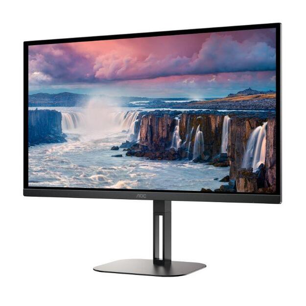 LCD Monitor|AOC|27 |Panel VA|2560x1440|16:9|75 Hz|Matte|4 ms|Speakers|Swivel|Pivot|Height adjustable|Tilt|Colour Black|Q27V5N/BK