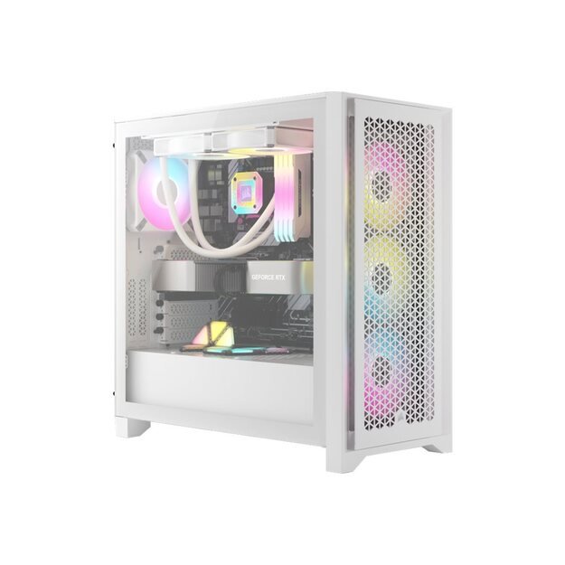 CORSAIR iCUE 4000D RGB Airflow Mid-Tower True White