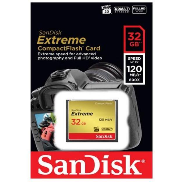 MEMORY COMPACT FLASH 32GB/SDCFXSB-032G-G46 SANDISK 1