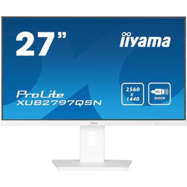 IIYAMA XUB2797QSN-W1 27inch IPS WQHD 100Hz 250cd/m2 1ms HDMI DP Speakers (P)