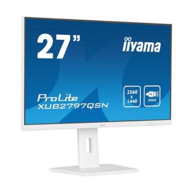 IIYAMA XUB2797QSN-W1 27inch IPS WQHD 100Hz 250cd/m2 1ms HDMI DP Speakers (P)