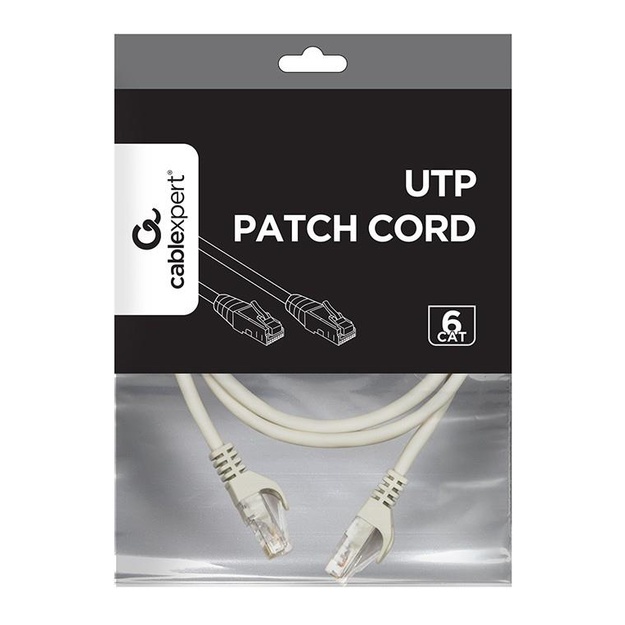 PATCH CABLE CAT6 UTP 1.5M/GREY PP6U-1.5M GEMBIRD
