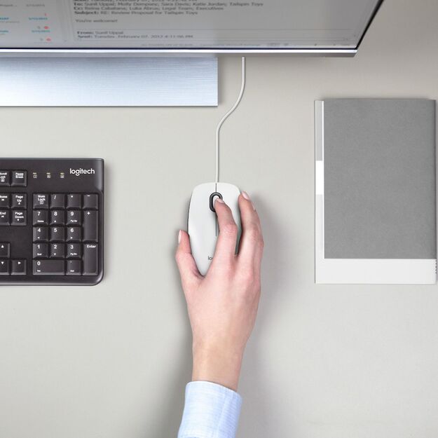 MOUSE USB OPTICAL M100/WHITE 910-006764 LOGITECH 7