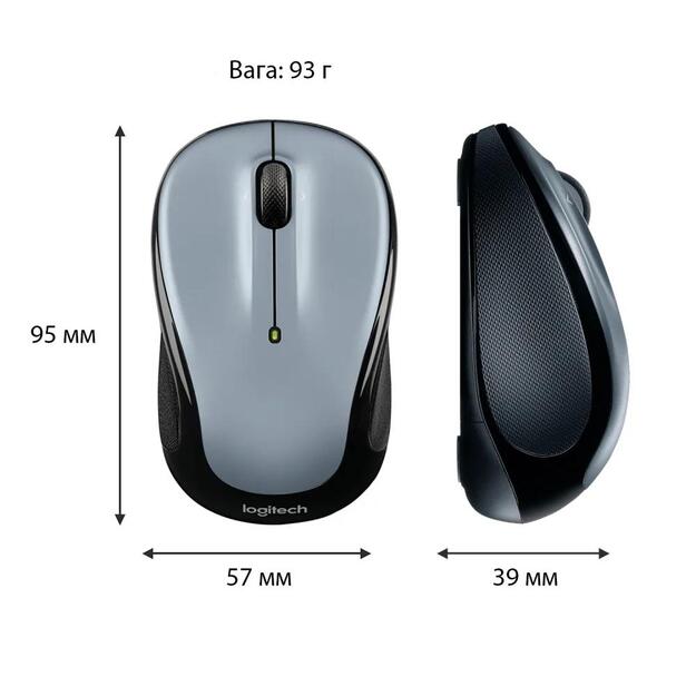 MOUSE USB OPTICAL WRL M325S/GRAY 910-006813 LOGITECH