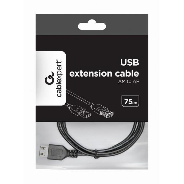 CABLE USB2 EXTENSION AM-AF/CC-USB2-AMAF75CM/300BK GEMBIRD