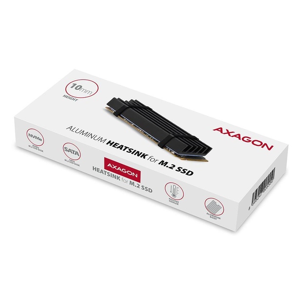 SSD ACC COOLER M.2 2280/10MM CLR-M2L10 AXAGON