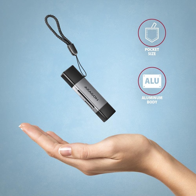 CARD READER USB-C+USB3.2 2SLOT/SD/MICROSD CRE-DAC AXAGON