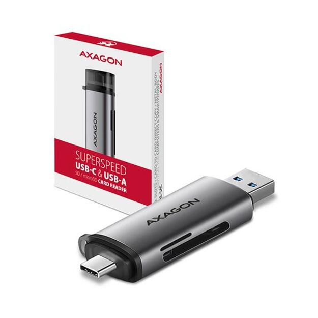 CARD READER USB-C+USB3.2 2SLOT/SD/MICROSD CRE-SAC AXAGON 2