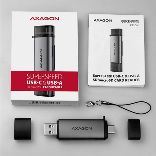 CARD READER USB-C+USB3.2 2SLOT/SD/MICROSD CRE-SAC AXAGON 4