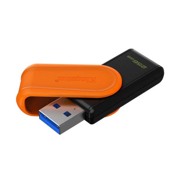 KINGSTON 256GB Portable USB 3.2 Gen 1 DataTraveler Exodia S Black/Orange