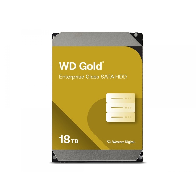 WD Gold 18TB HDD 7200rpm 6Gb/s sATA 512MB cache 3.5inch intern RoHS compliant Enterprise Bulk