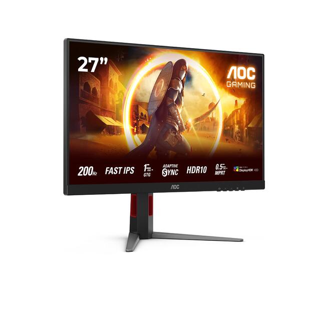 AOC 27G4HA 27inch Fast IPS FHD 200Hz 300cd/m2 1ms HDMI2.0x2 DP Speakers Pivot 1