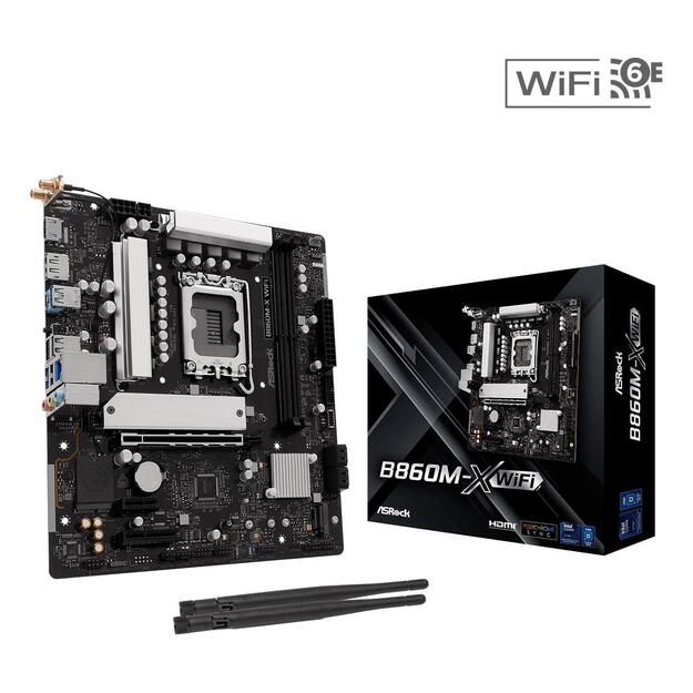 Mainboard|ASROCK|Intel B660|LGA1851|Micro-ATX|Memory DDR5|Memory slots 2|B860M-X_WIFI