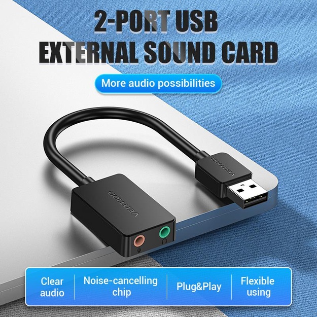 SOUND CARD USB 2-PORT/0.15M CDYB0 VENTION