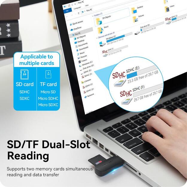 CARD READER USB3.0/SD/TF CLGB0 VENTION 3