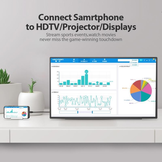 CABLE HDMI TO USB-C 2M/CGUBH VENTION